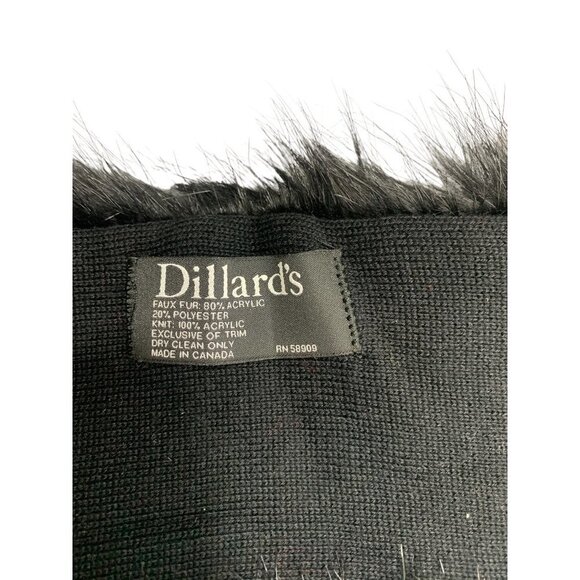 Dillard Women's Black Stole Wrap Scarf - Picture 4 of 6